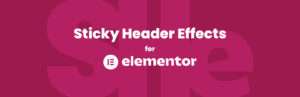 sticky header elementor